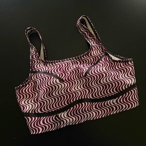 Stella McCartney Burgundy Wave Sports Bra